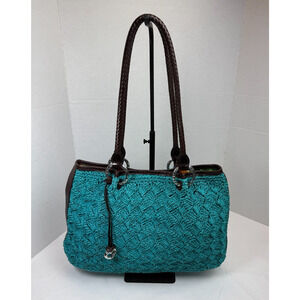 Brighton Teal and Brown Hobo Bag